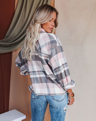 Elle Cotton Plaid Frayed Button Down Top Ins Street