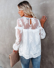 Jenna Embroidered Lace Blouse Ins Street