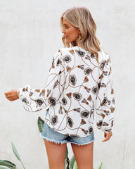 Entrancing Printed Satin Blouse - FINAL SALE Ins Street