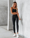 Equipped Ribbed Legging - Black Ins Street
