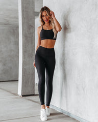 Equipped Ribbed Legging - Black Ins Street