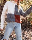 Esme Colorblock Turtleneck Sweater - Charcoal - FINAL SALE Ins Street