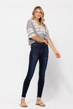 High Rise Skinny Jeans with Handsanding Ins Street