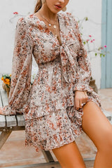 Summer Fashion Women Long Sleeve Chiffon Dress Ins street