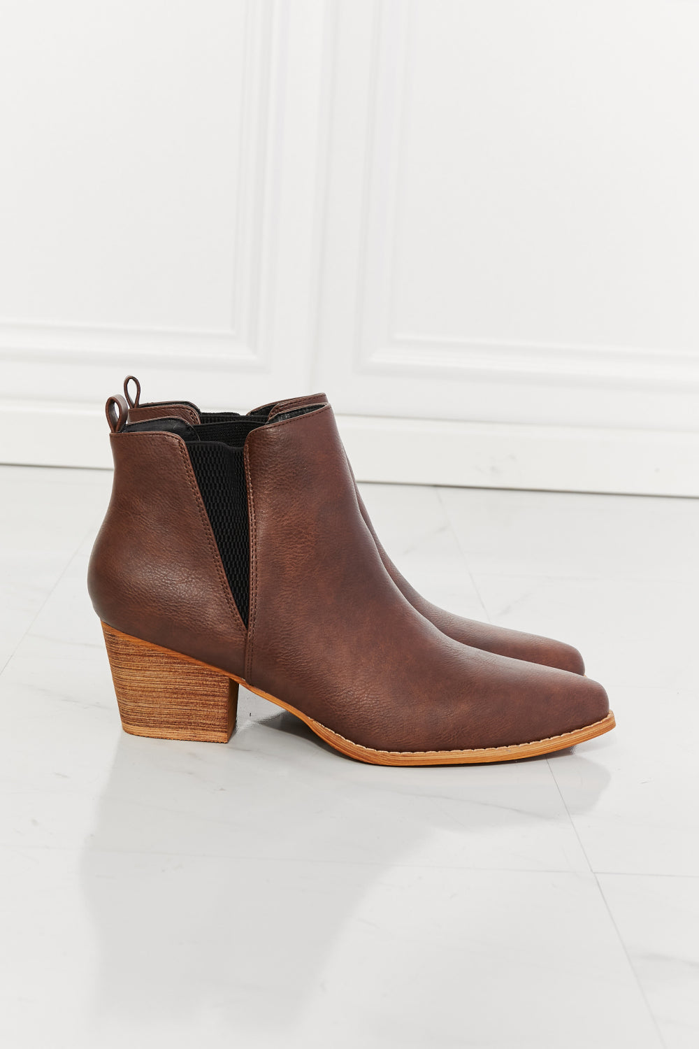 MMShoes Back At It Point Toe Bootie in Chocolate Ins Street