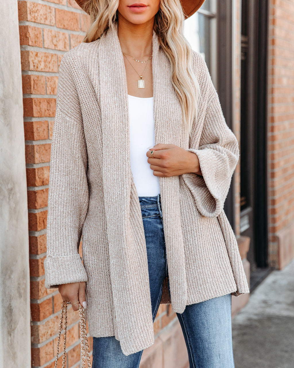 Fanning Belted Knit Cardigan - FINAL SALE Ins Street