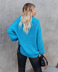 Fields Of Fall Cotton Blend Sweater - Blue Ins Street