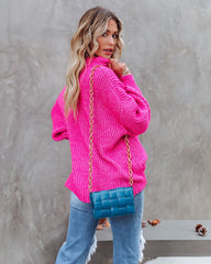 Fields Of Fall Cotton Blend Sweater - Pink Ins Street