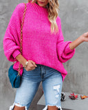 Fields Of Fall Cotton Blend Sweater - Pink Ins Street
