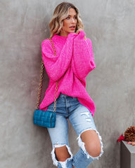 Fields Of Fall Cotton Blend Sweater - Pink Ins Street