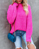 Fields Of Fall Cotton Blend Sweater - Pink Ins Street