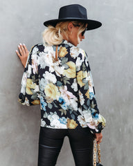 Find Your Peace Floral Blouse Ins Street