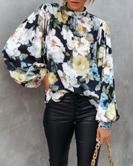 Find Your Peace Floral Blouse Ins Street