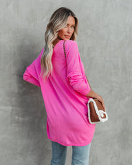 First To Know Cotton Blend Sweater - Pink Ins Street