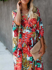 Flower Beach Blouse Sun Protection Robe-style Dress ins