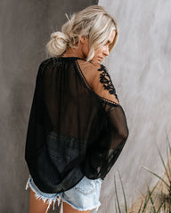 Formal Invitation Lace Blouse - Black Ins Street