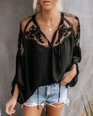 Formal Invitation Lace Blouse - Black Ins Street