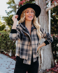 Francene Plaid Bomber Jacket - Tan Ins Street