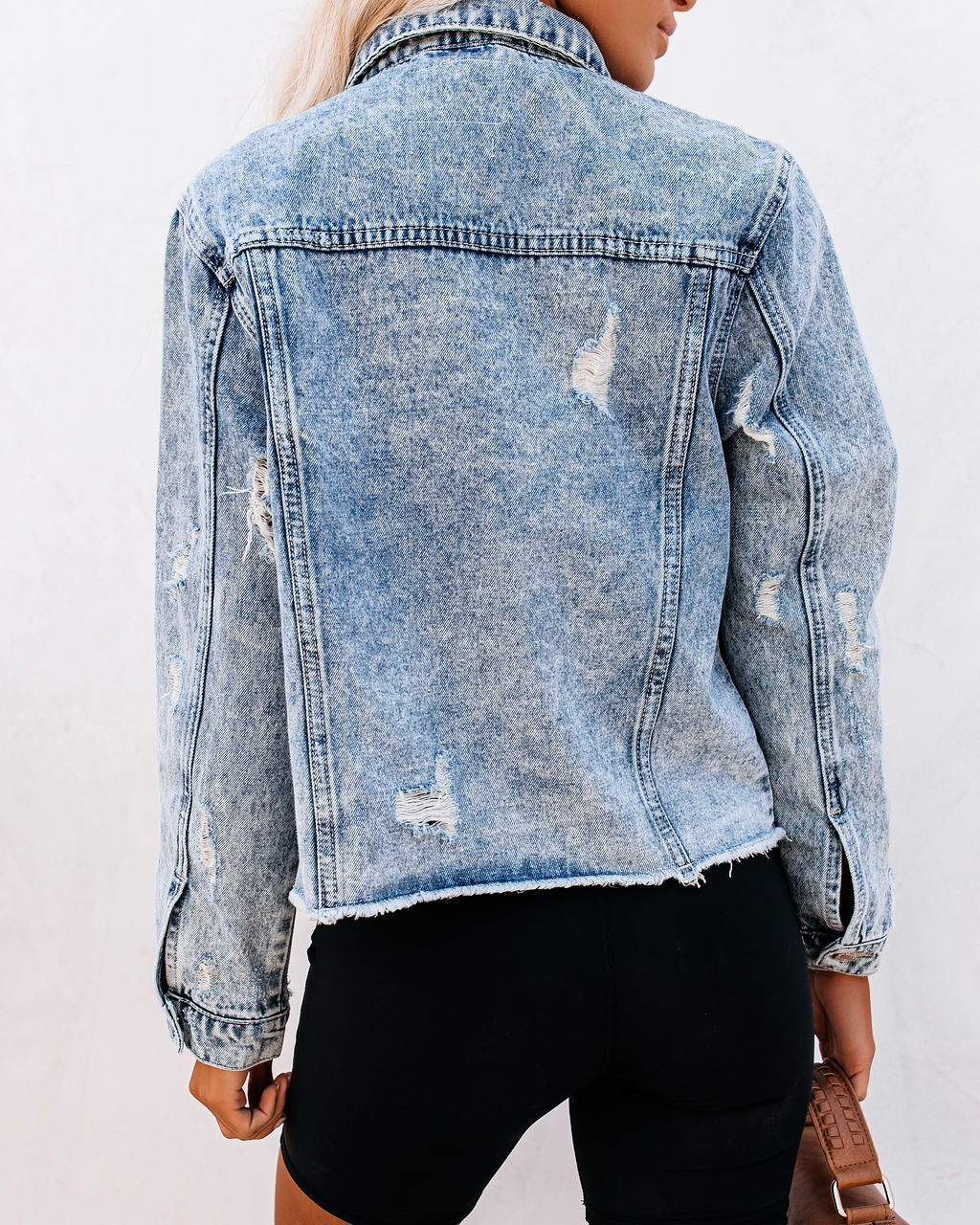 Frankie Distressed Denim Jacket Ins Street