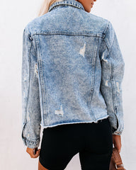 Frankie Distressed Denim Jacket Ins Street