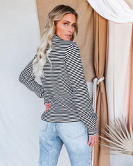 Franklin Cotton Striped Turtleneck Top Ins Street