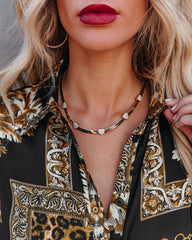 From The Heart Pave Herringbone Necklace Ins Street