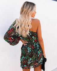 Fun In The Sun Floral One Shoulder Dress Ins Street