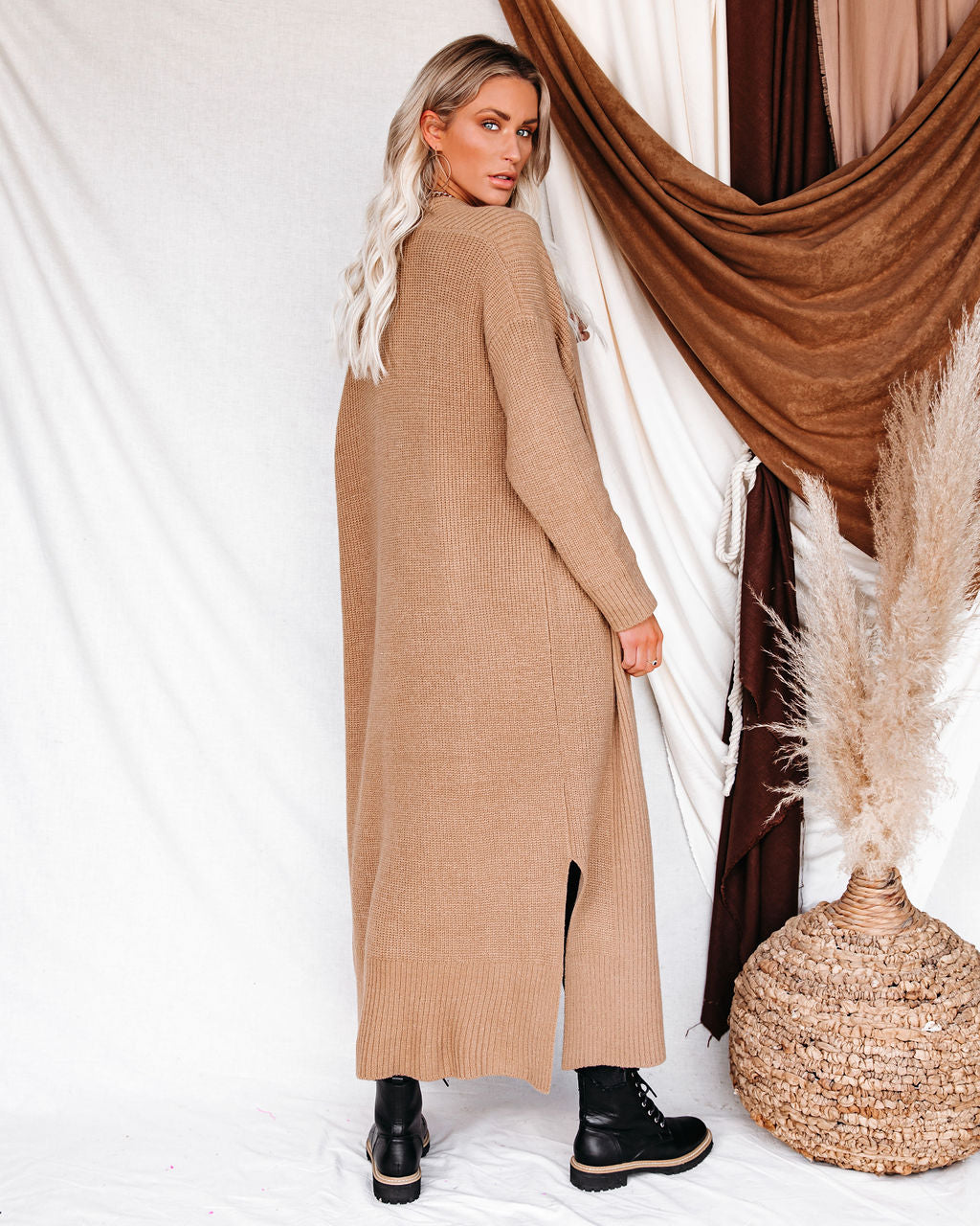 Gabi Knit Duster Cardigan - Camel Ins Street