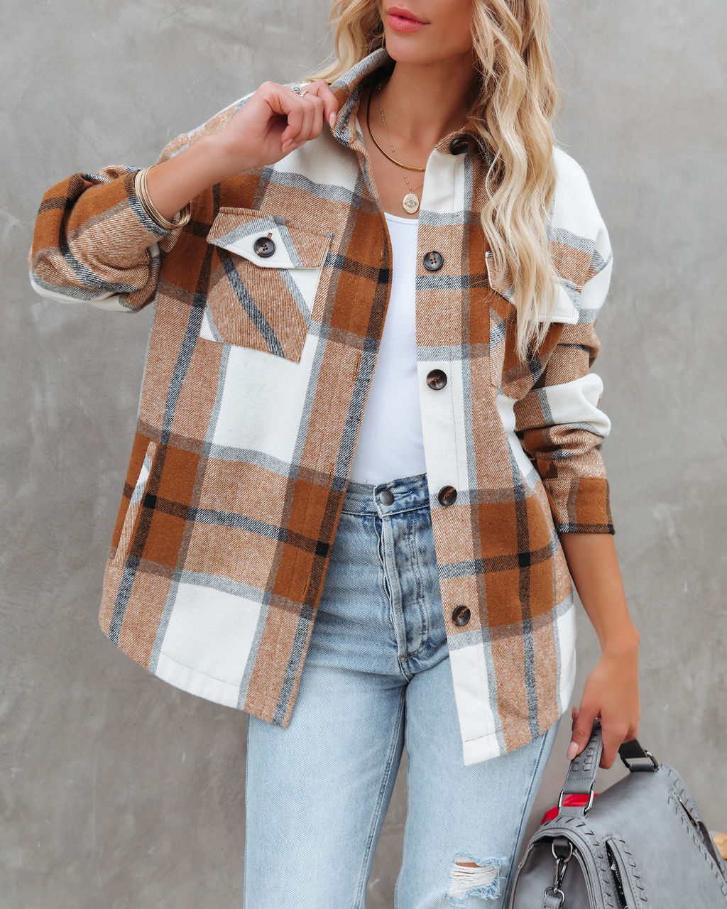 Garth Pocketed Plaid Shacket Ins Street