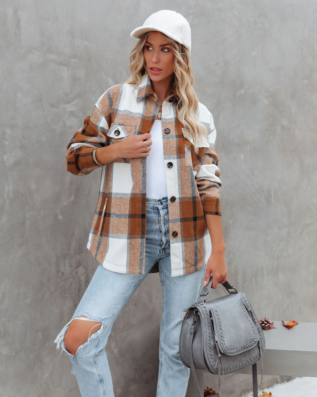 Garth Pocketed Plaid Shacket Ins Street