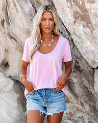 Get Goin' Scoop Neck Pocket Tee - Candy Pink Ins Street