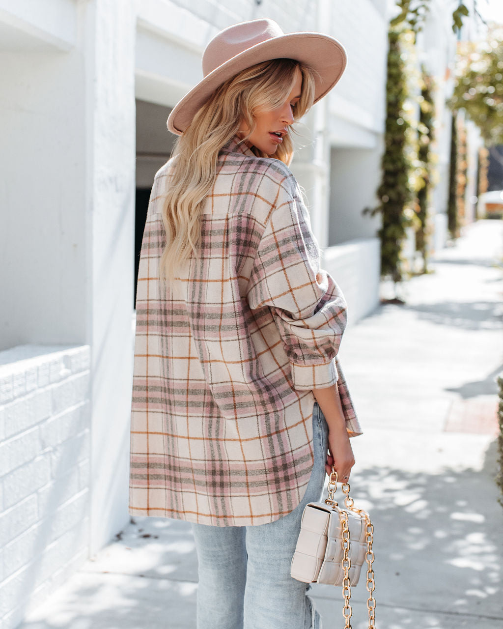 Gilroy Button Down Plaid Shacket Ins Street