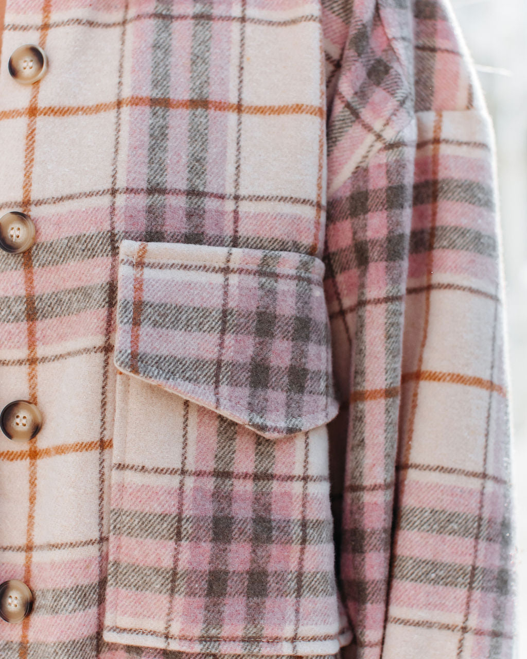 Gilroy Button Down Plaid Shacket Ins Street