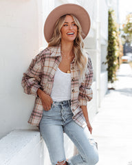 Gilroy Button Down Plaid Shacket Ins Street