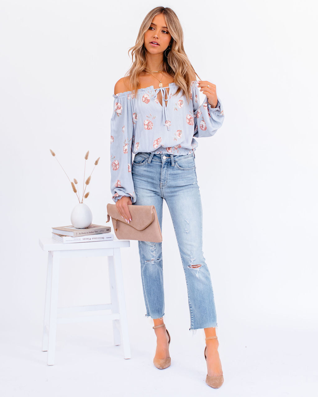 Give Me Love Floral Ruffle Off The Shoulder Top Ins Street