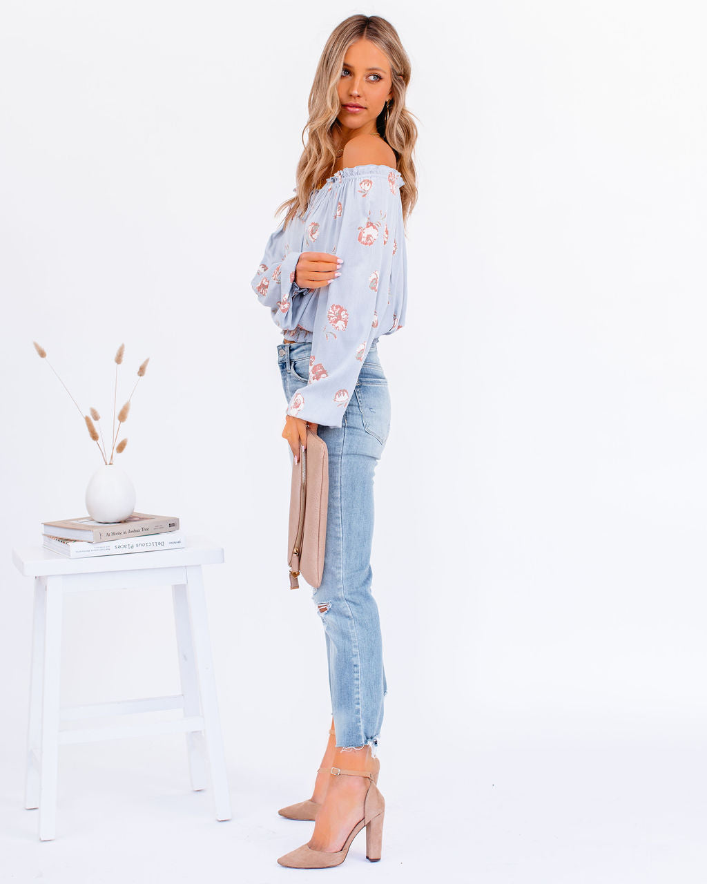 Give Me Love Floral Ruffle Off The Shoulder Top Ins Street