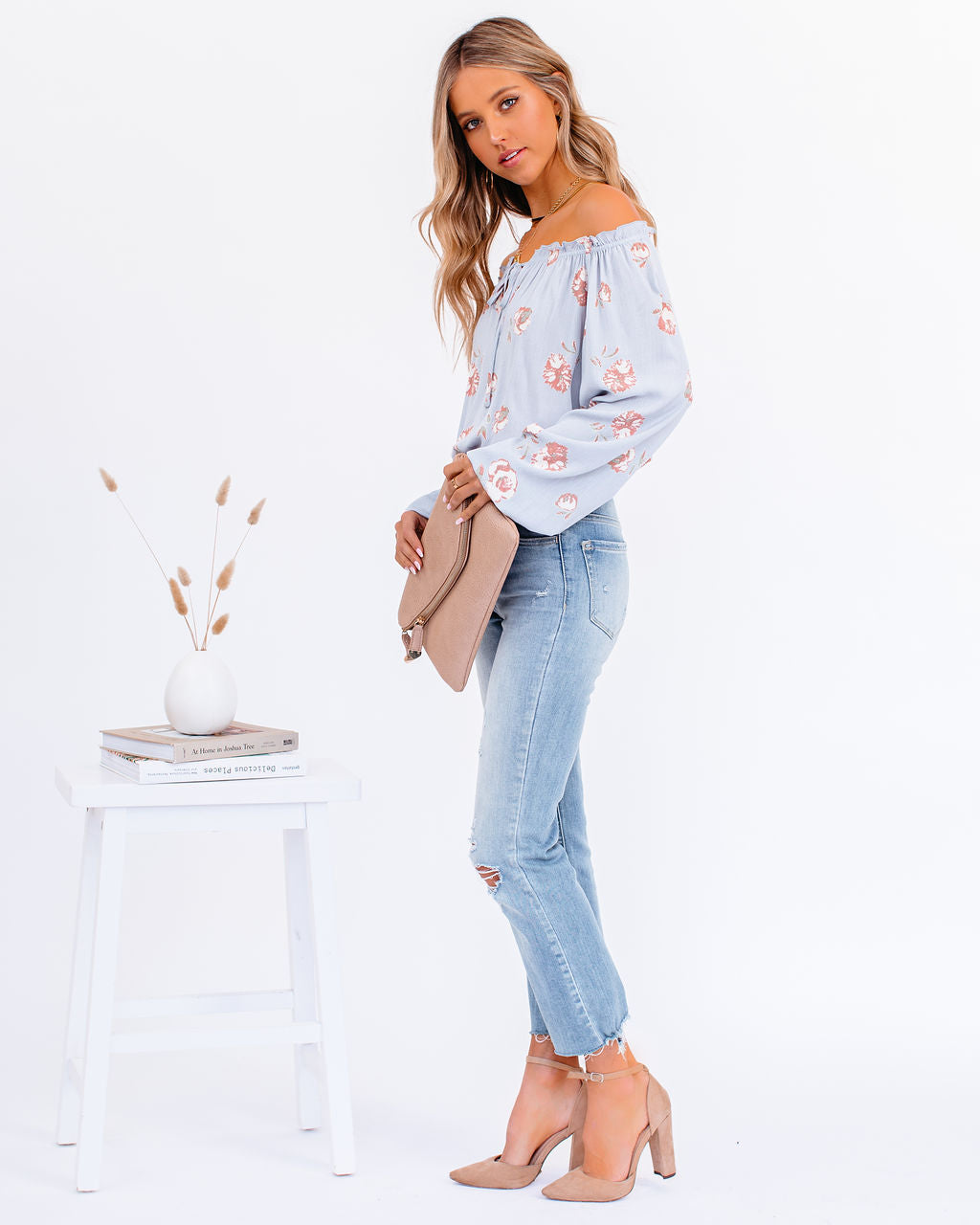 Give Me Love Floral Ruffle Off The Shoulder Top Ins Street