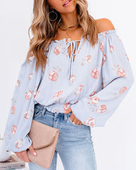 Give Me Love Floral Ruffle Off The Shoulder Top Ins Street