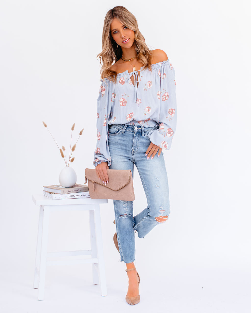 Give Me Love Floral Ruffle Off The Shoulder Top Ins Street