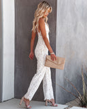 Glimpse Of Glam Lace Jumpsuit - White Ins Street