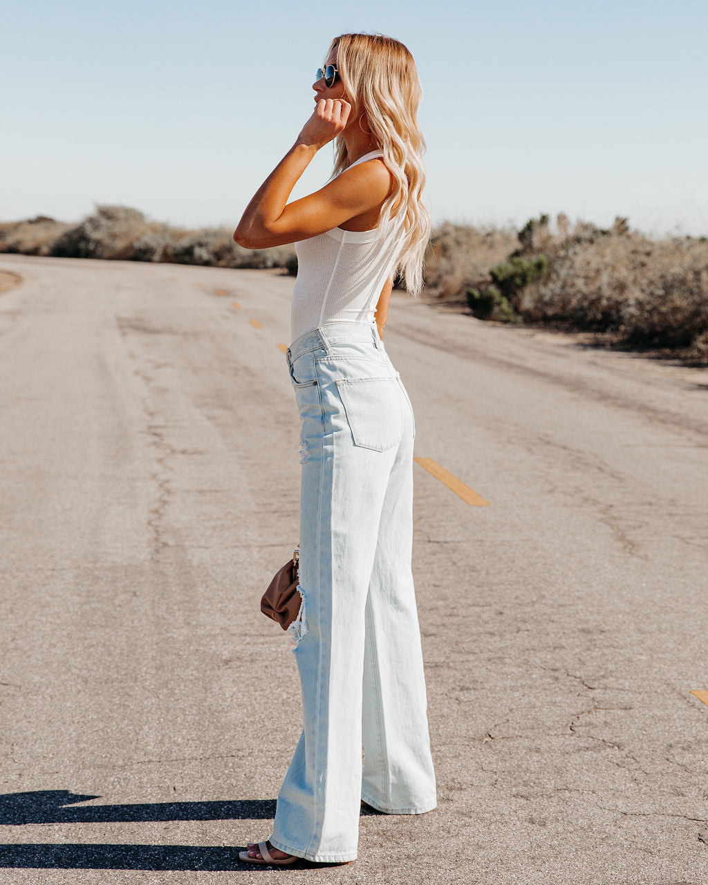 Go-To Ribbed Modal Tank - Off White Ins Street