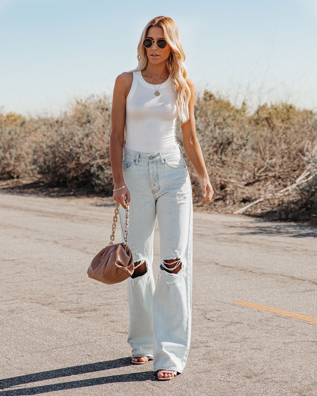 Go-To Ribbed Modal Tank - Off White Ins Street