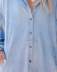 Goldendale Pocketed Chambray Button Down Tunic Ins Street