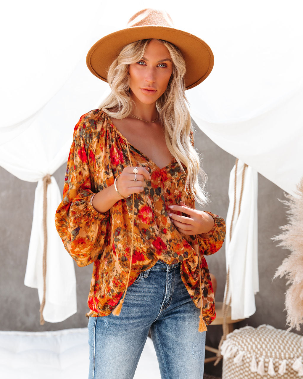 Good Natured Printed Tassel Top Ins Street