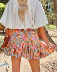 Greta Floral Ruffle Mini Skort - Sage Ins Street