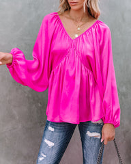 Guinevere Satin Babydoll Blouse Ins Street