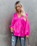 Guinevere Satin Babydoll Blouse Ins Street