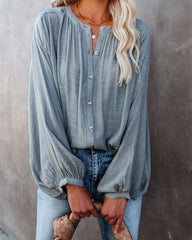 Hand In Hand Button Down Top - Sage Dust Ins Street