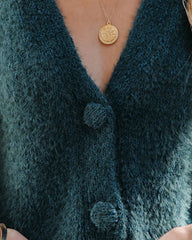 Happy Thoughts Button Front Cardigan - Emerald - FINAL SALE Ins Street