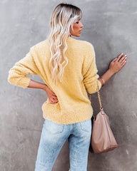 Happy Thoughts Button Front Cardigan - Yellow Ins Street